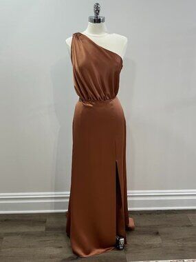 Sienna One Shoulder Blouse Bodice Satin Gown Style Caprice Size 12